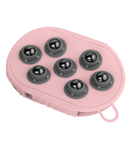 Dwustronna rękawica do masażu dla konia w kolorze różowym Waldhausen