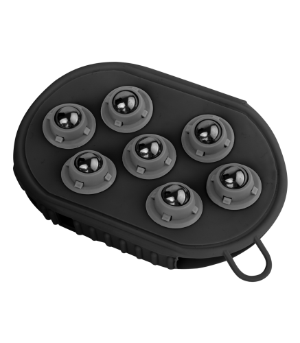 Dwustronna rękawica do masażu dla konia w kolorze czarnym Waldhausen
