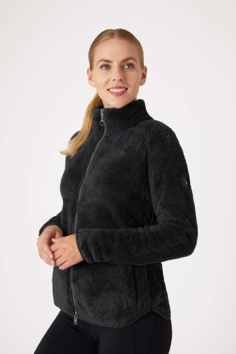 Ciepła bluza do jazdy konnej Horze Merida z wyższym kołnierzem w kolorze czarnym