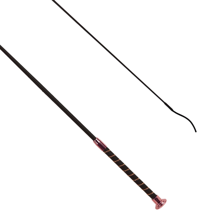 Bat ujeżdżeniowy z ozdobną rączką York Cristal w kolorze rosegold