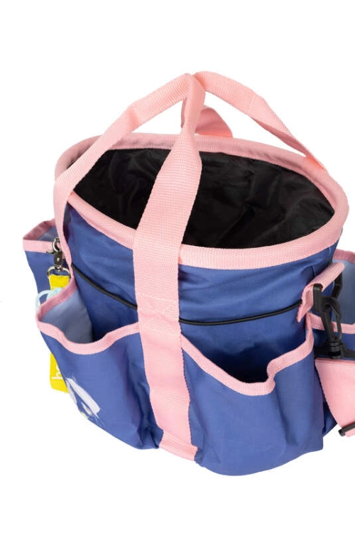 Torba jeździecka dla dzieci Horze Kids w kolorze granatowo-różowym