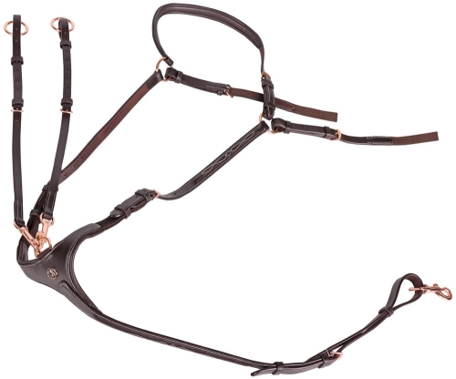 Napierśnik z wytokiem dla konia Harry's Horse Rosegold w kolorze brązowym