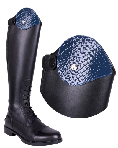 Ozdobnik do oficerek QHP Romy Croco w kolorze granatowym