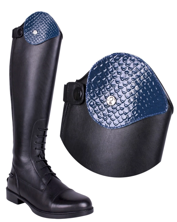 Ozdobnik do oficerek QHP Romy Croco w kolorze granatowym