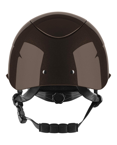 Kask do jazdy konnej z szerokim daszkiem Fair Play Apoleus W-V Shiny w kolorze brązowym