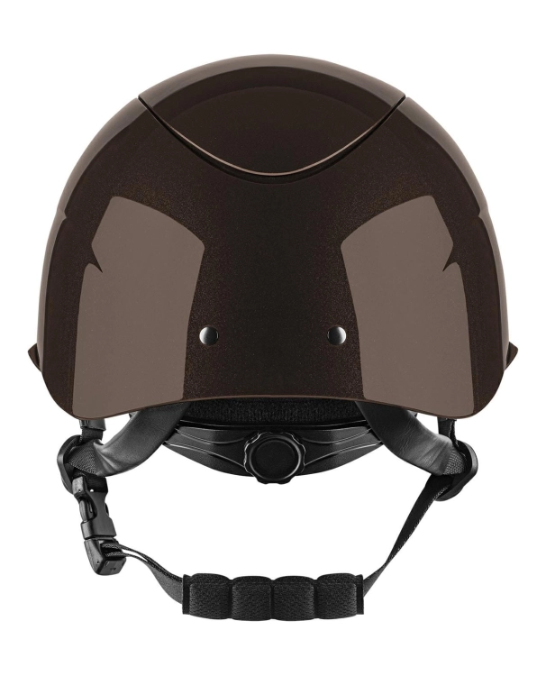 Kask do jazdy konnej z szerokim daszkiem Fair Play Apoleus W-V Shiny w kolorze brązowym