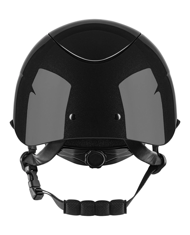 Kask do jazdy konnej z szerokim daszkiem Fair Play Apoleus W-V Shiny w kolorze czarnym