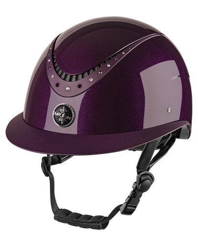 Kask jeździecki z szerokim daszkiem Fair Play Apoleus W-V Shiny w kolorze jagodowym