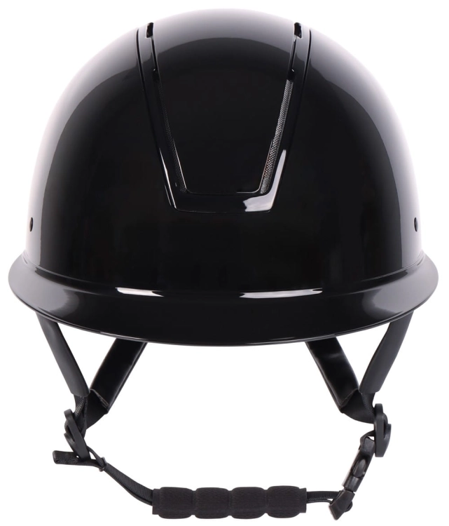 Kask jeździecki z szerokim daszkiem Harry's Horse Royal Glossy w kolorze czarnym