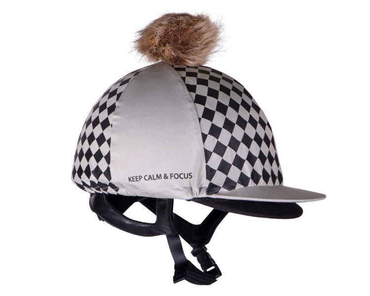 Czapka na kask jeździecki do WKKW QHP Omaha w kolorze biscuit
