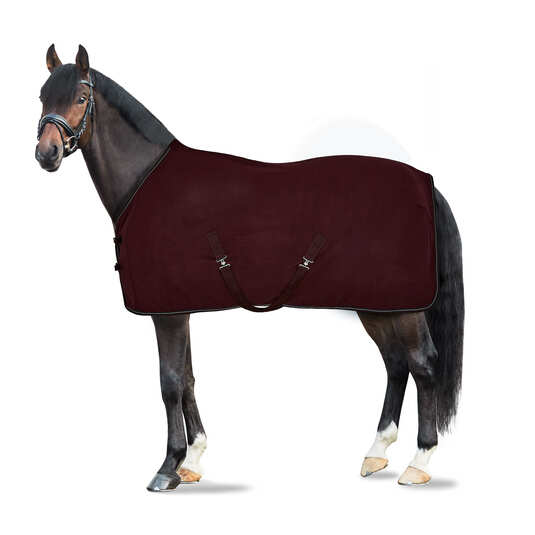 Derka polarowa Horze Kiel w kolorze Dark Red na koniu