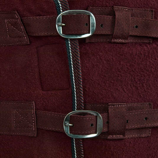 Derka polarowa Horze Kiel w kolorze Dark Red klamry z przodu