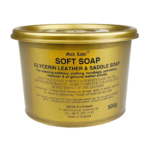 Mydło glicerynowe do skór Gold Label Saddle Soap 500g