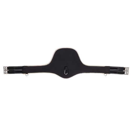 QHP popręg z futrem BLACK