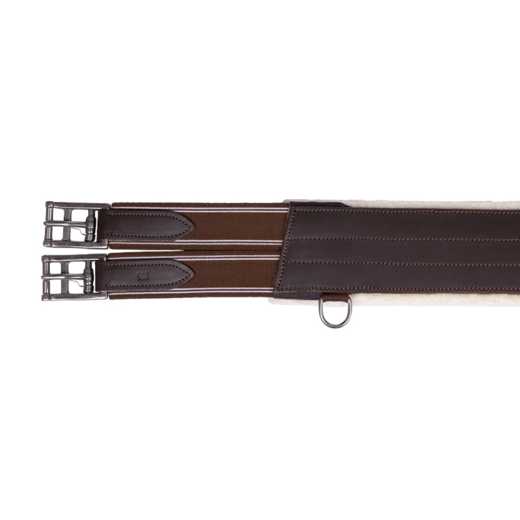QHP popręg z futrem BROWN