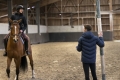 Kurtka jeździecka męska Equithème Michael w kolorze granatowym zaprezentowana przez modela