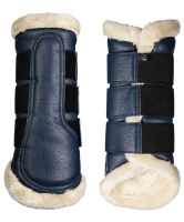 HKM ochraniacze z futrem COMFORT navy