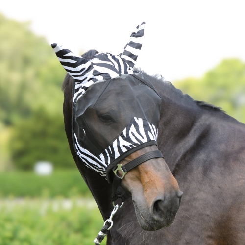 Maska przeciw owadom dla konia York Zebra