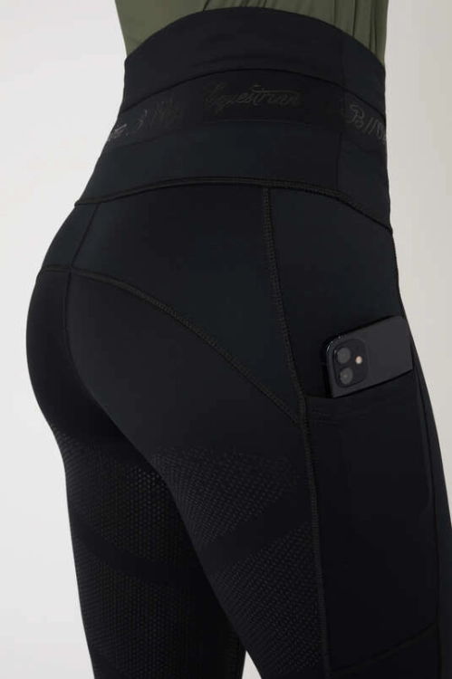 Legginsy jeździeckie z pełnym lejem silikonowym B Vertigo Caitlin w kolorze ciemnoszarym