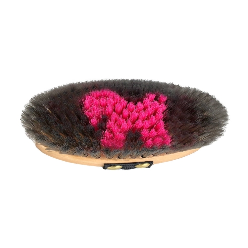 Szczotka dla konia York Kama w kolorze szaro-różowym