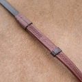 Wodze gumowe ze stoperami w kolorze czarnym Horze Soft Grip