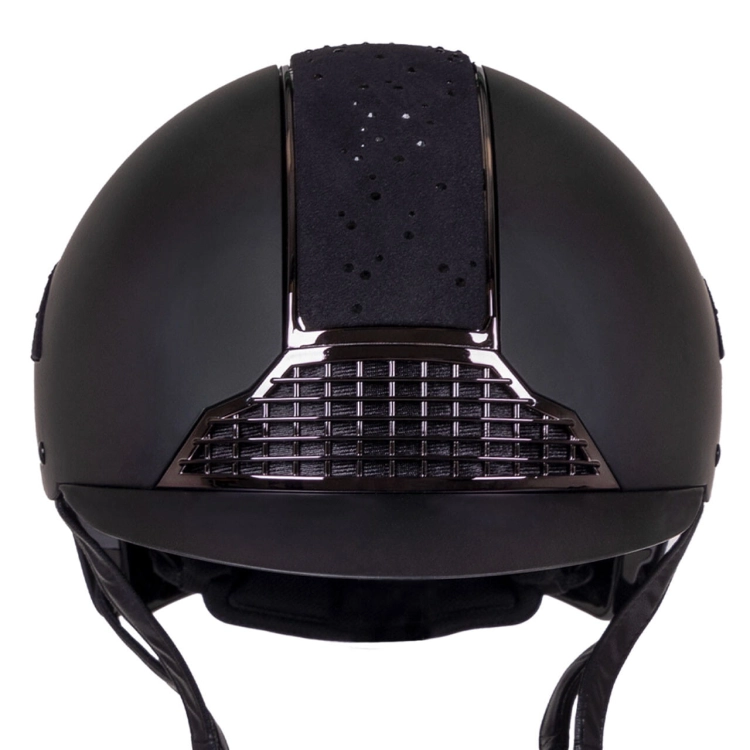 Kask jeździecki QHP Ohio w kolorze black widoczny z przodu