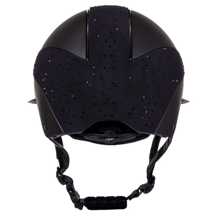 Kask jeździecki QHP Ohio Polo black widoczny z tyłu
