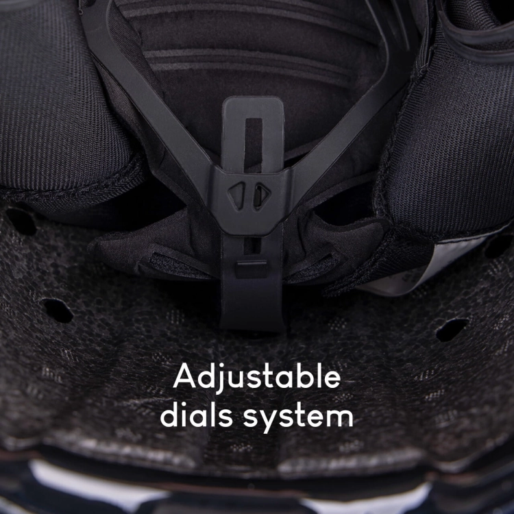 Kask jeździecki QHP Ohio Polo widoczny sytem regulacji