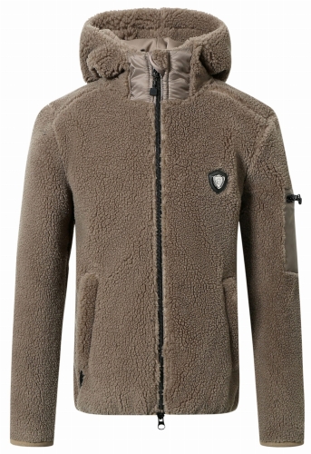 Bluza jeździecka dla dzieci Covalliero Junior w kolorze taupe widoczna z przodu
