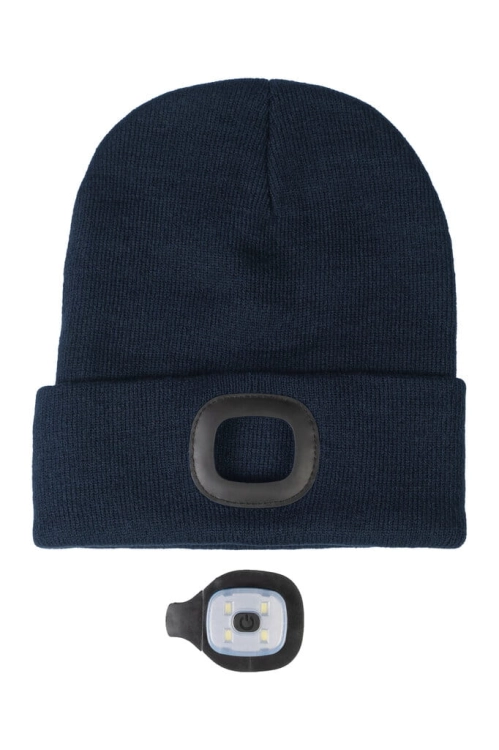 Czapka z wyjmowaną latarką HKM Honey w kolorze deep blue