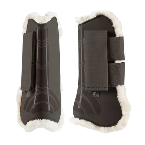 Ochraniacze z futerkiem Horze Caliber w kolorze brown