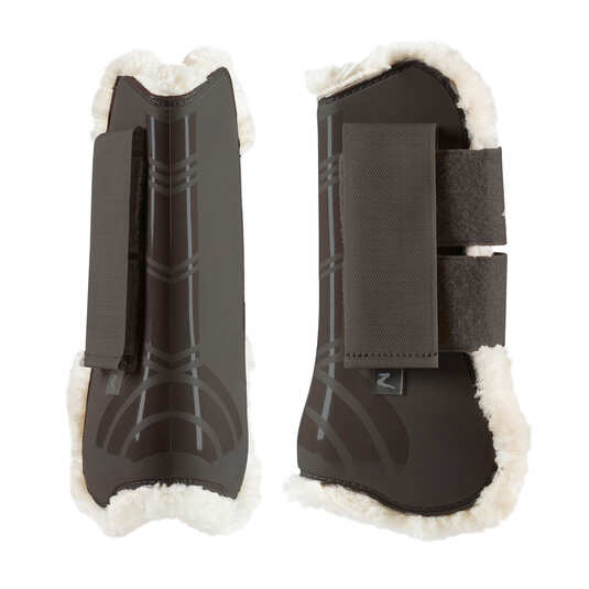 Ochraniacze z futerkiem Horze Caliber w kolorze brown