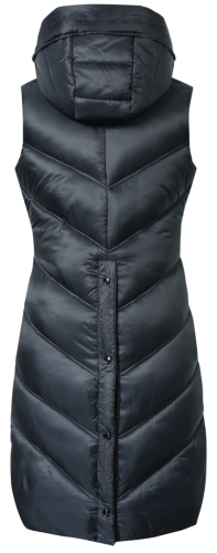 Kamizelka jeździecka długa Covalliero w kolorze dark navy widoczna z tyłu