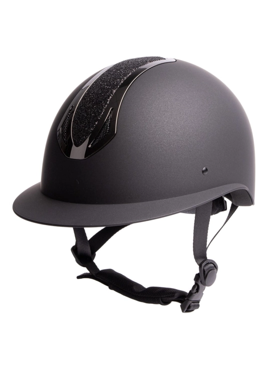 Kask jeździecki z regulacją Harry's Horse PRO F1 Mat Sparkle w kolorze czarnym