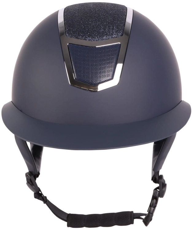 Kask jeździecki z brokatem Harry's Horse Mont Sparkle w kolorze granatowym/srebrnym