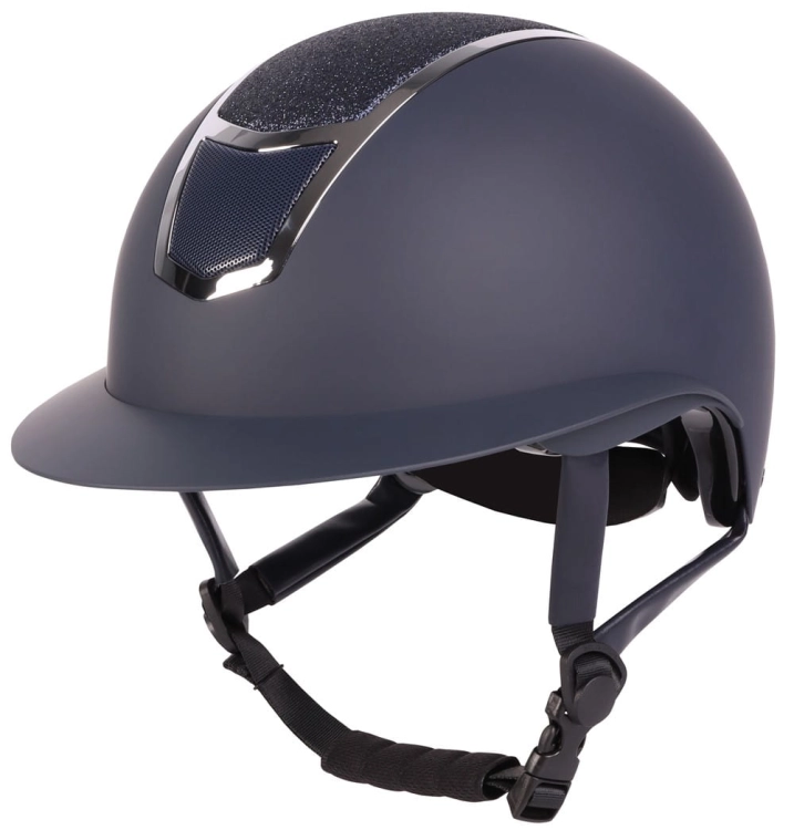 Kask jeździecki z regulacją Harry's Horse Mont Sparkle w kolorze granatowym/srebrnym