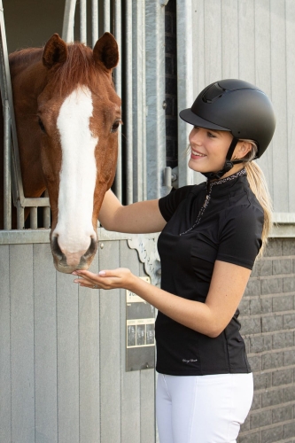 Kask jeździecki Harry's Horse Matterhorn Mat w kolorze czarnym