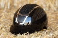 Błyszczący kask jeździecki Harry's Horse Matternhorn w kolorze black/silver
