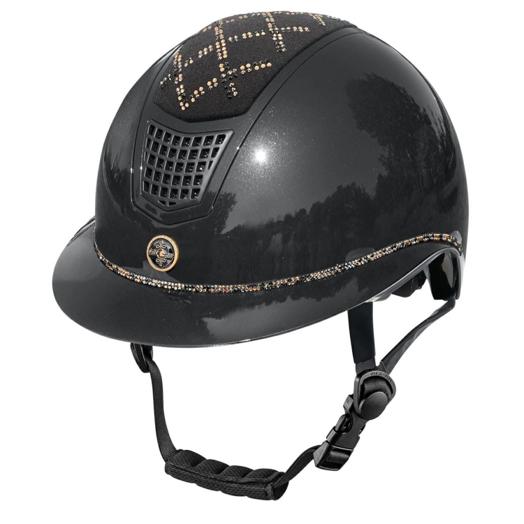Kask jeździecki Fair Play Quantinum W-V Spotlight Shiny w kolorze czarnym