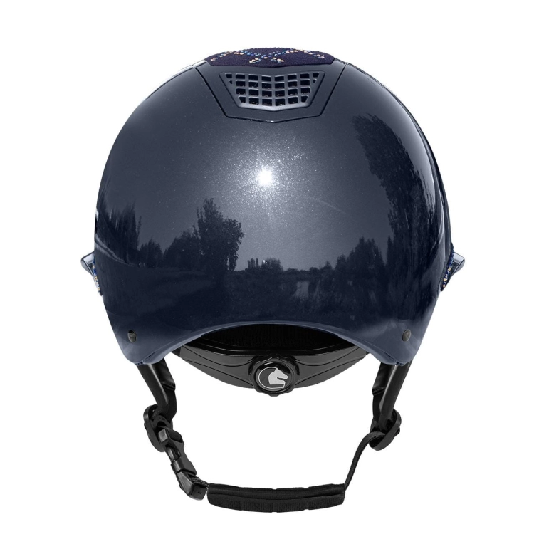Kask jeździecki z regulacją Fair Play Quantinum W-V Spotlight Shiny w kolorze granatowym