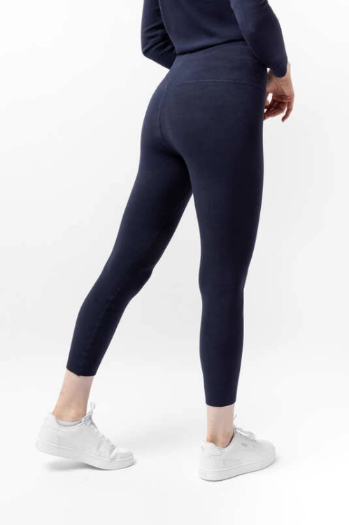Legginsy termiczne Horze Tess w kolorze polar blue widoczne z tyłu