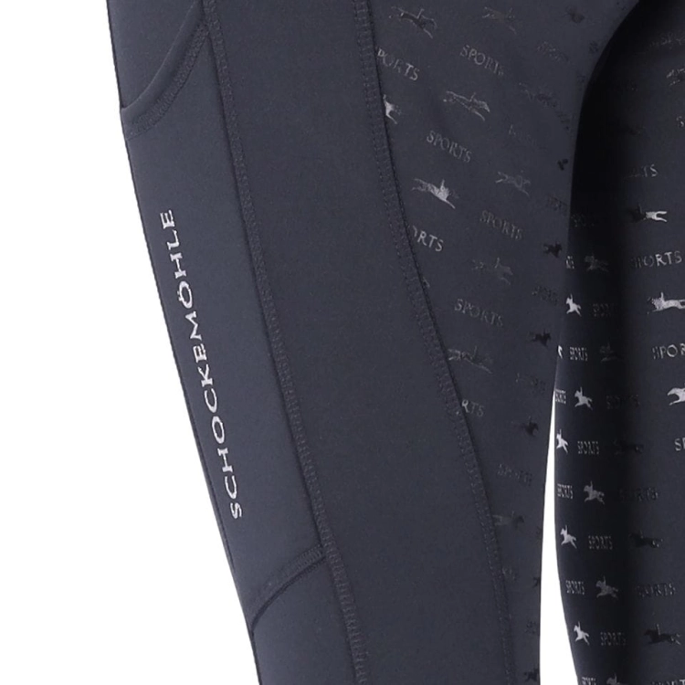 Breginsy zimowe z logo Schockemohle Termo Tights w kolorze deep night