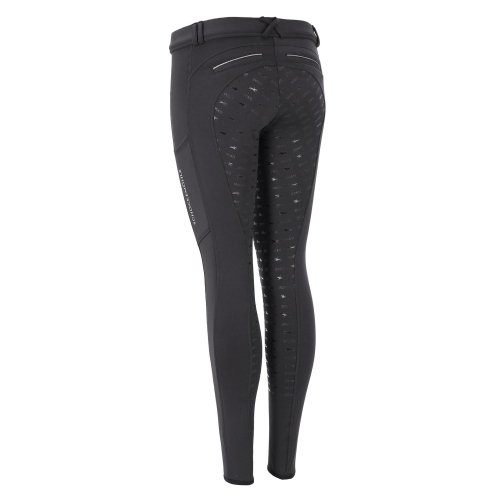 Breginsy zimowe Schockemohle Termo Tights w kolorze graphite widoczne z tyłu