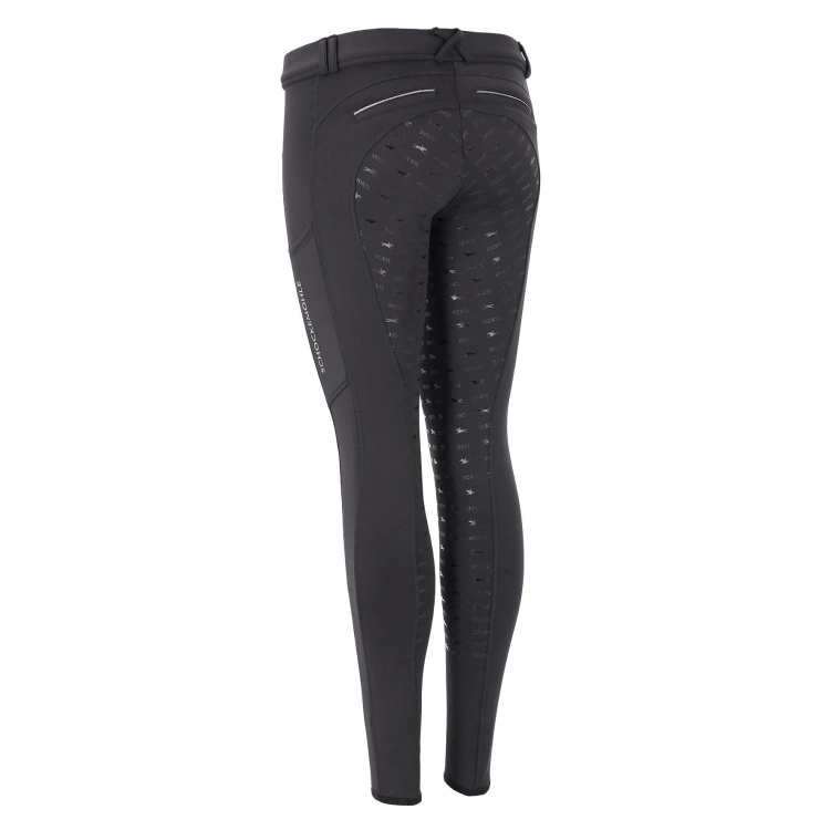 Breginsy zimowe Schockemohle Termo Tights w kolorze graphite widoczne z tyłu