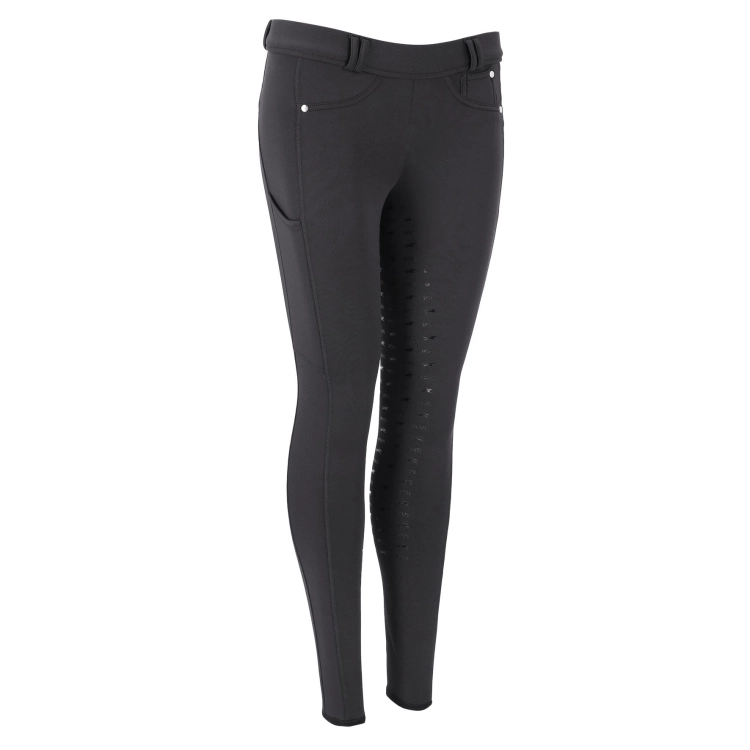 Breginsy zimowe Schockemohle Termo Tights w kolorze graphite widoczne z przodu