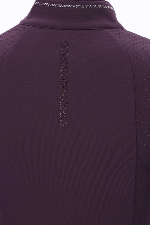 Koszulka jeździecka damska z kryształkami Schockemohle Peppa w kolorze deep mauve