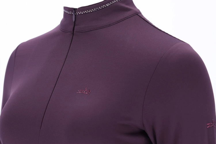 Bluzka jeździecka termiczna ze stójką zapinaną na zamek Schockemohle Peppa w kolorze deep mauve