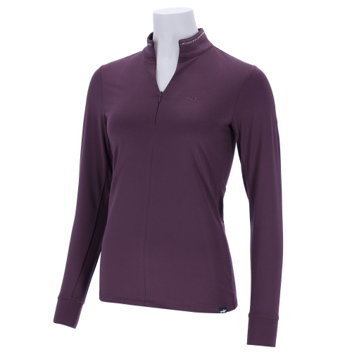 Koszulka jeździecka termiczna Schockemohle Peppa w kolorze deep mauve widoczna z przodu