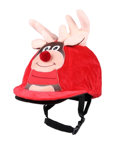 Czapka na kask QHP Christmas Rudolf
