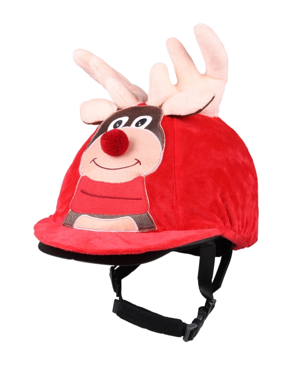 Czapka na kask QHP Christmas Rudolf